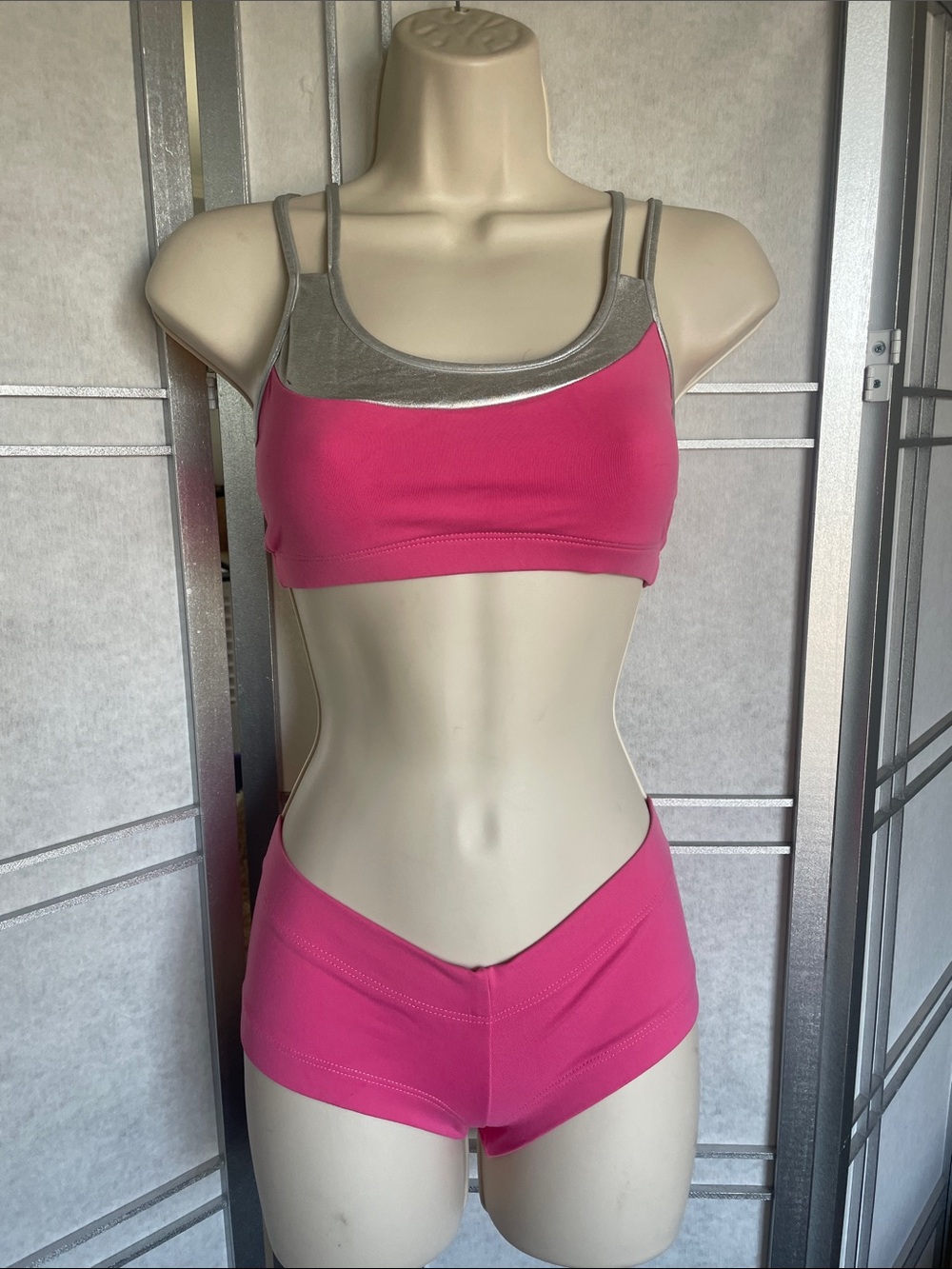 Pink and Silver Women's Two-Piece Elisabetta Rogiani - S Top/ XS Bottoms